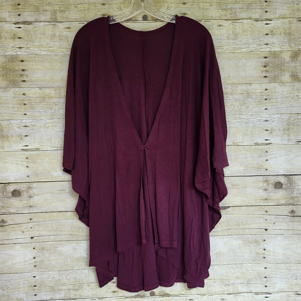 Sseko Deep Purple Plum Ribbed Multiway Shawl - One Size